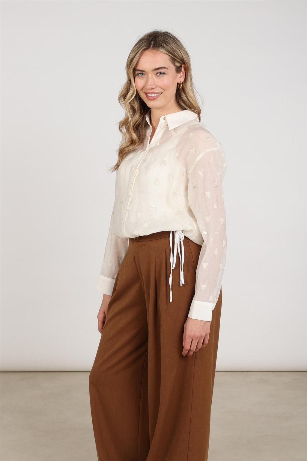 Ally Blouse Square Embroidery