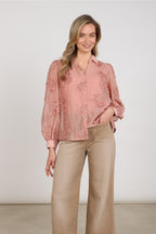 Antonella Blouse Paillet Flowe