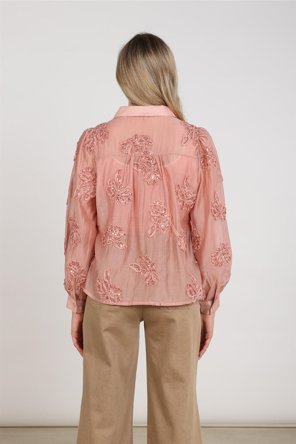 Antonella Blouse Paillet Flowe