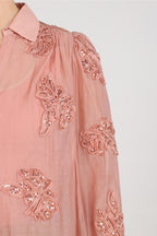 Antonella Blouse Paillet Flowe