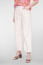 Barrel Jeans in Linnenmix