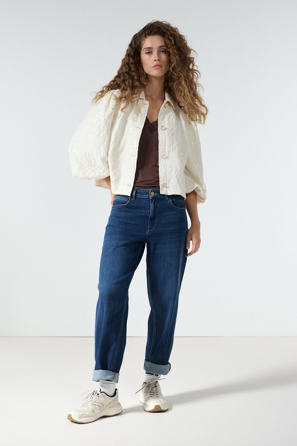 Barrel-Fit Denim Trousers