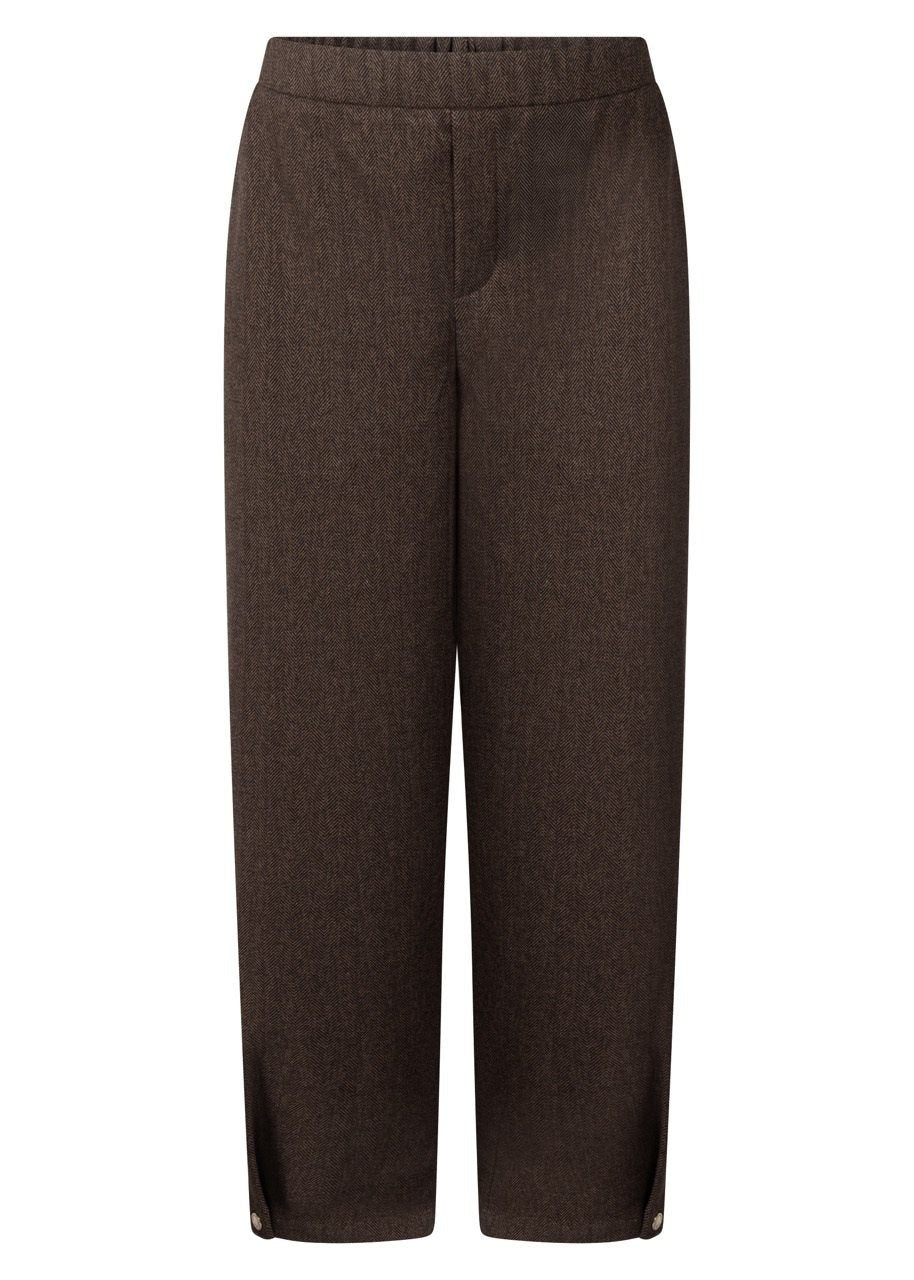 Barrel-Fit Tweed Trousers