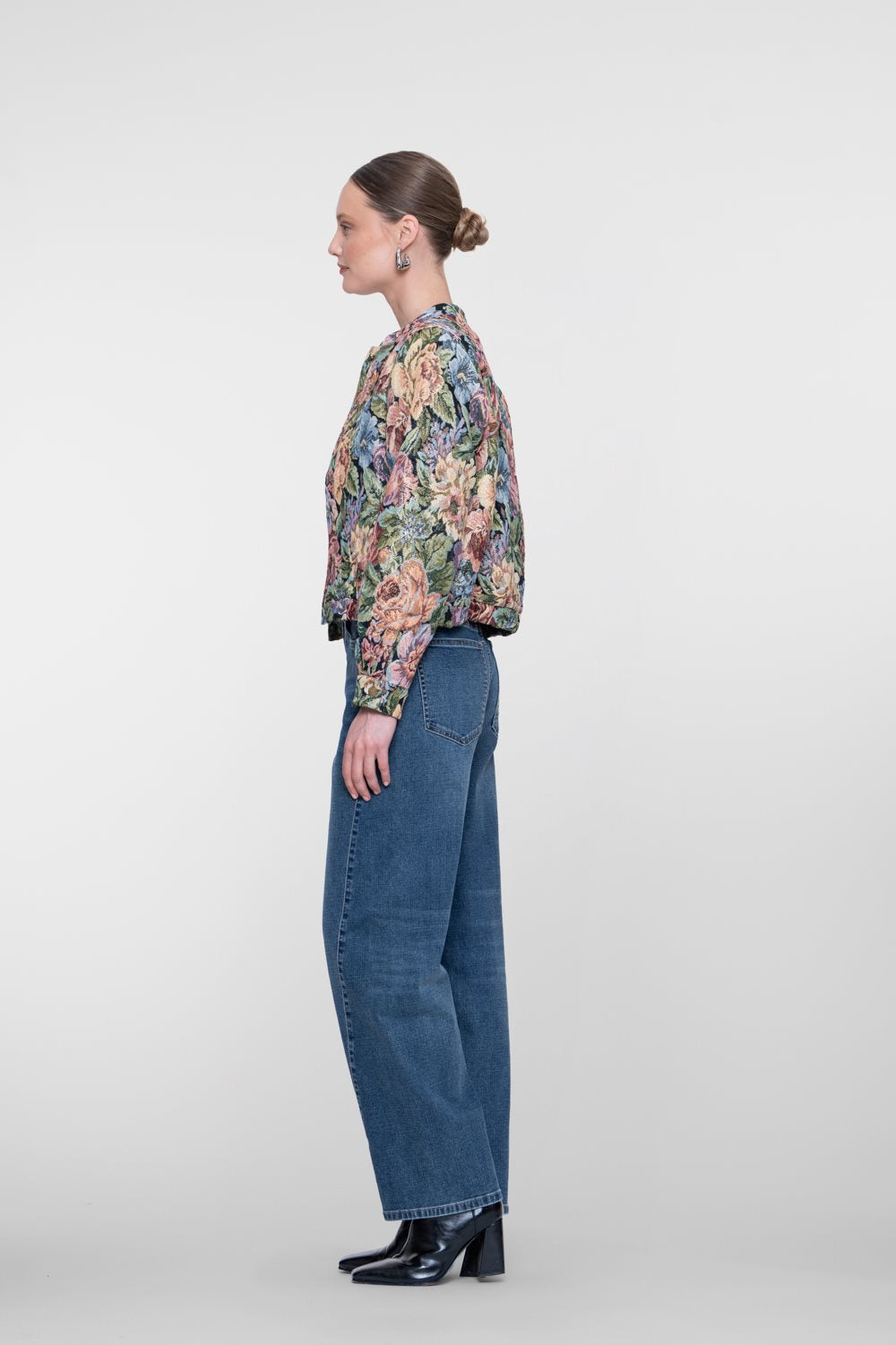 Barrel Jeans met Sierstiksels