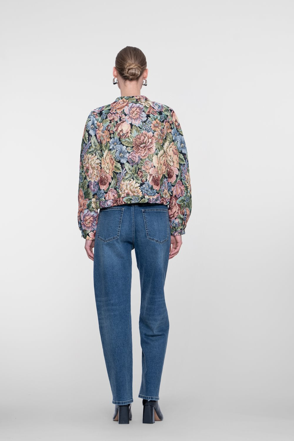 Barrel Jeans met Sierstiksels