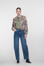Barrel Jeans met Sierstiksels