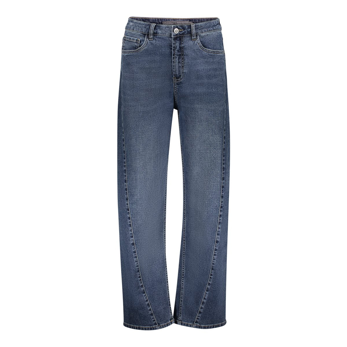 Barrel Jeans met Sierstiksels