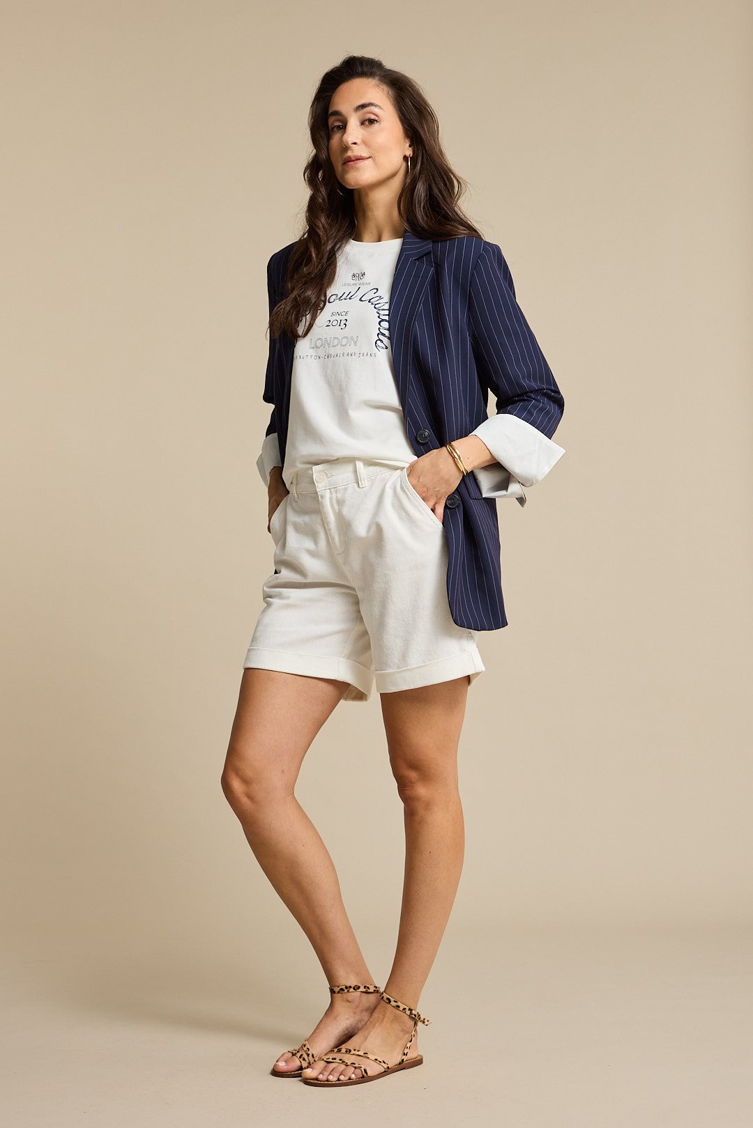 Blazer Palazzo Pinstripe