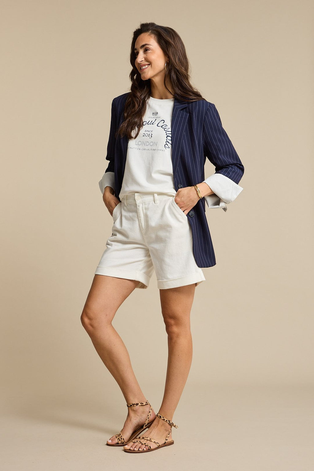 Blazer Palazzo Pinstripe