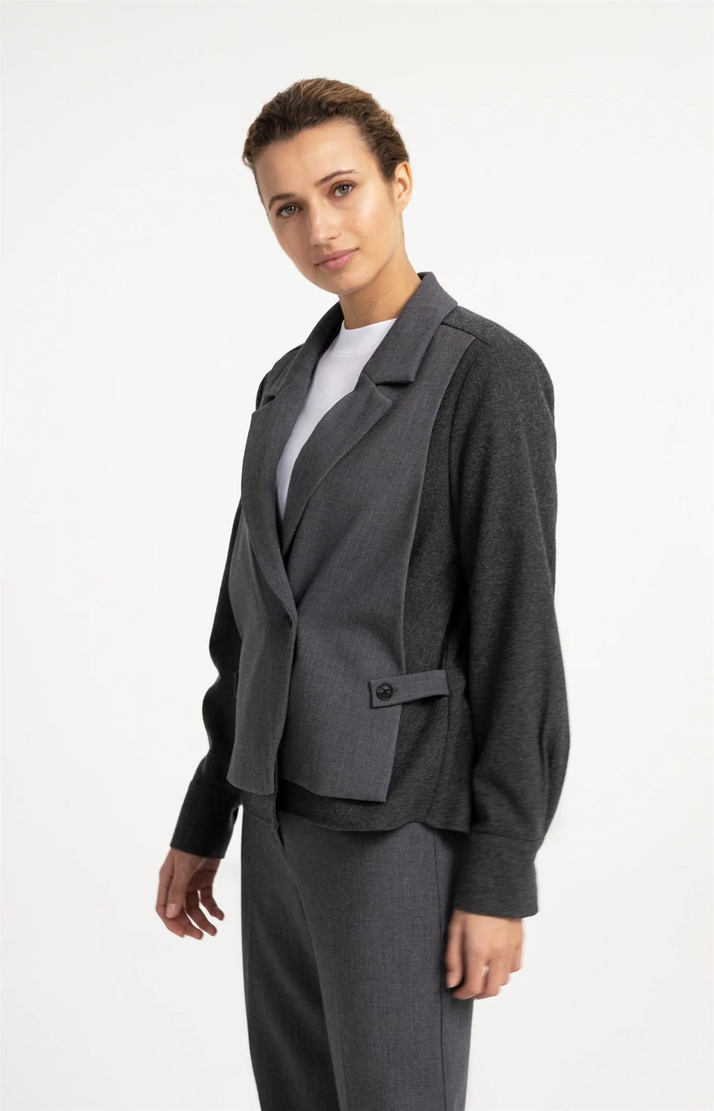 Blazer met Contrasterende Stof