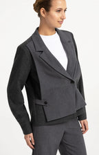 Blazer met Contrasterende Stof