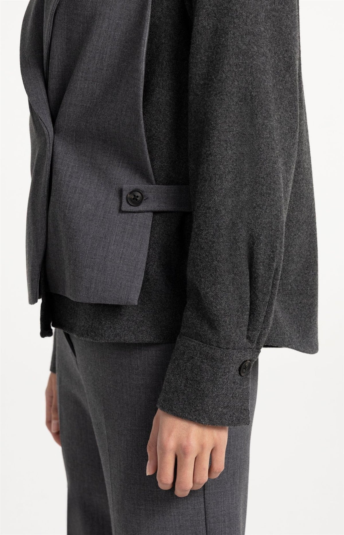 Blazer met Contrasterende Stof