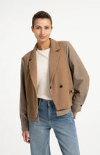 Blazer met Contrasterende Stof