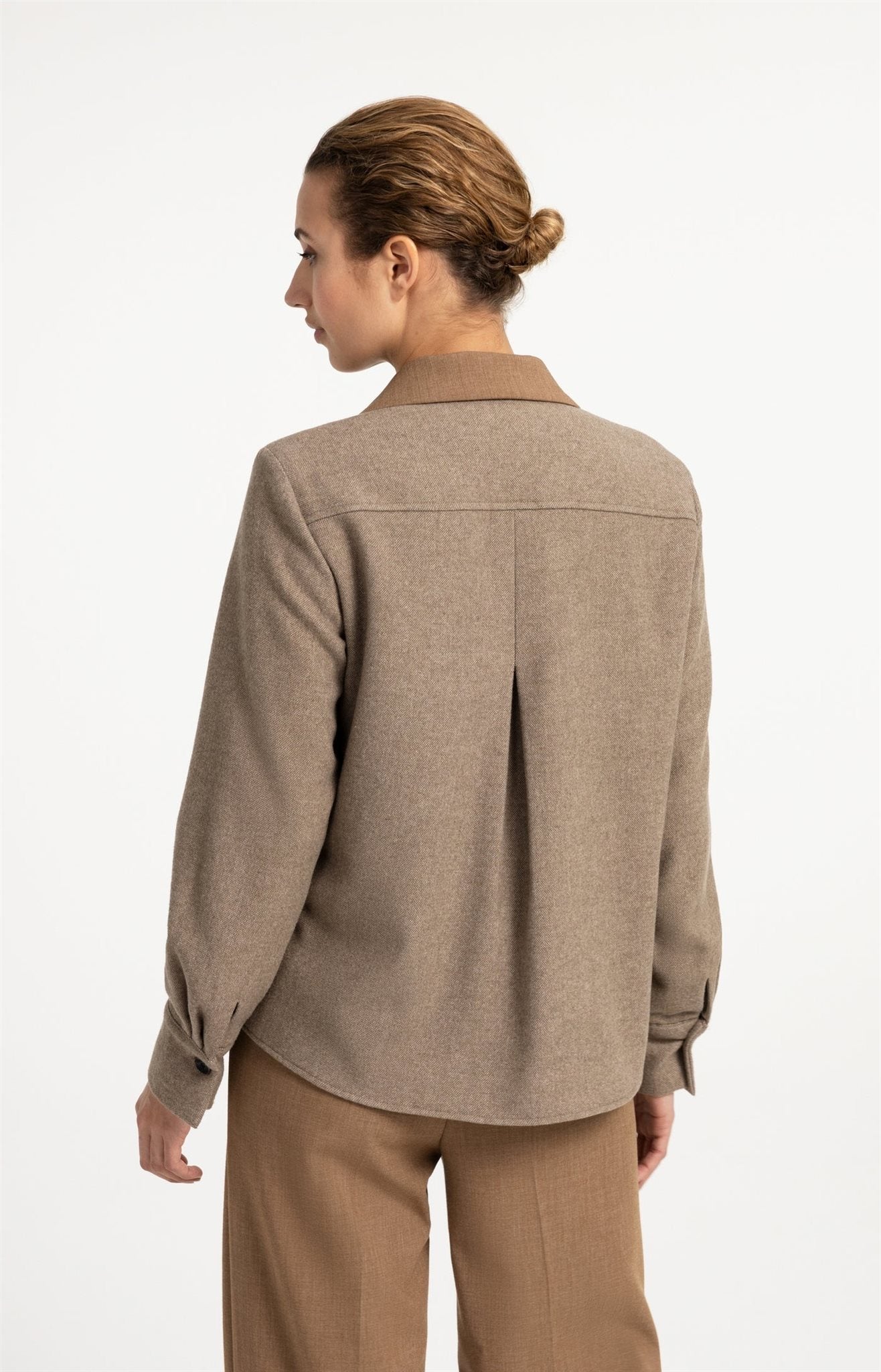 Blazer met Contrasterende Stof