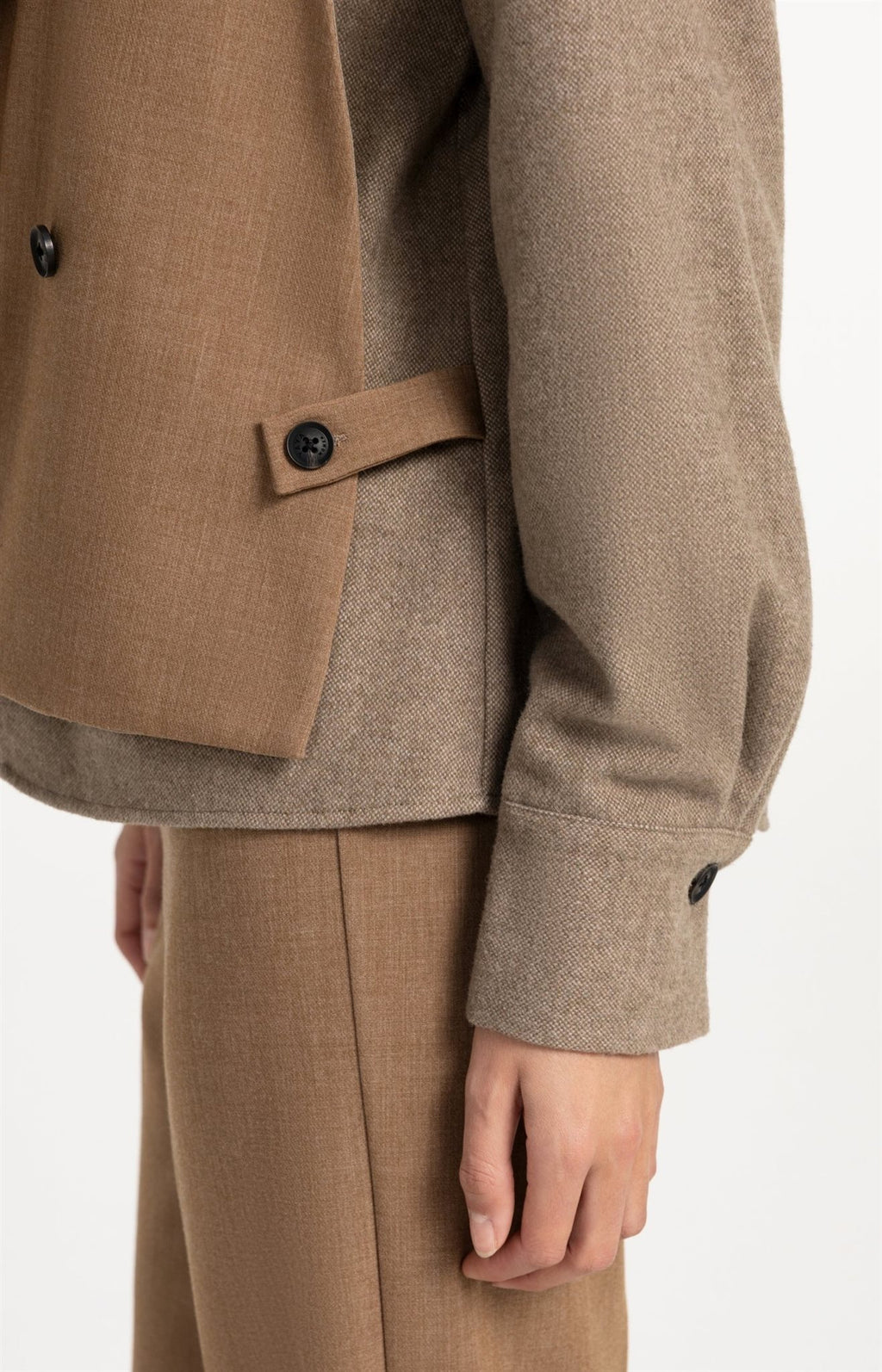 Blazer met Contrasterende Stof