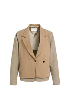 Blazer met Contrasterende Stof
