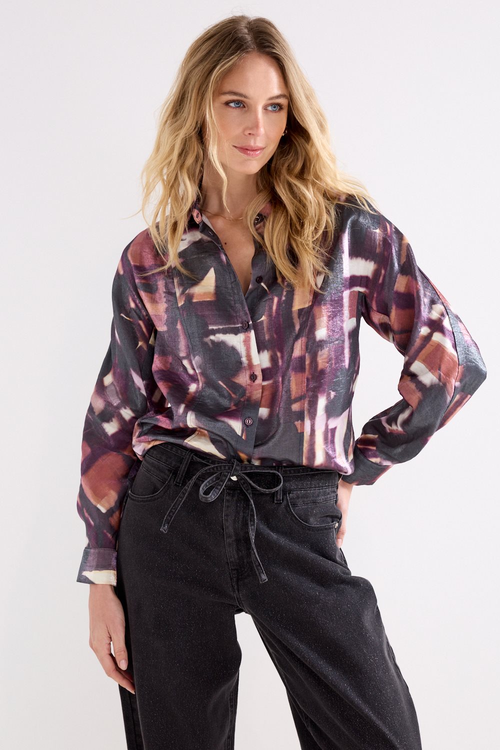 Blouse Floral Checks
