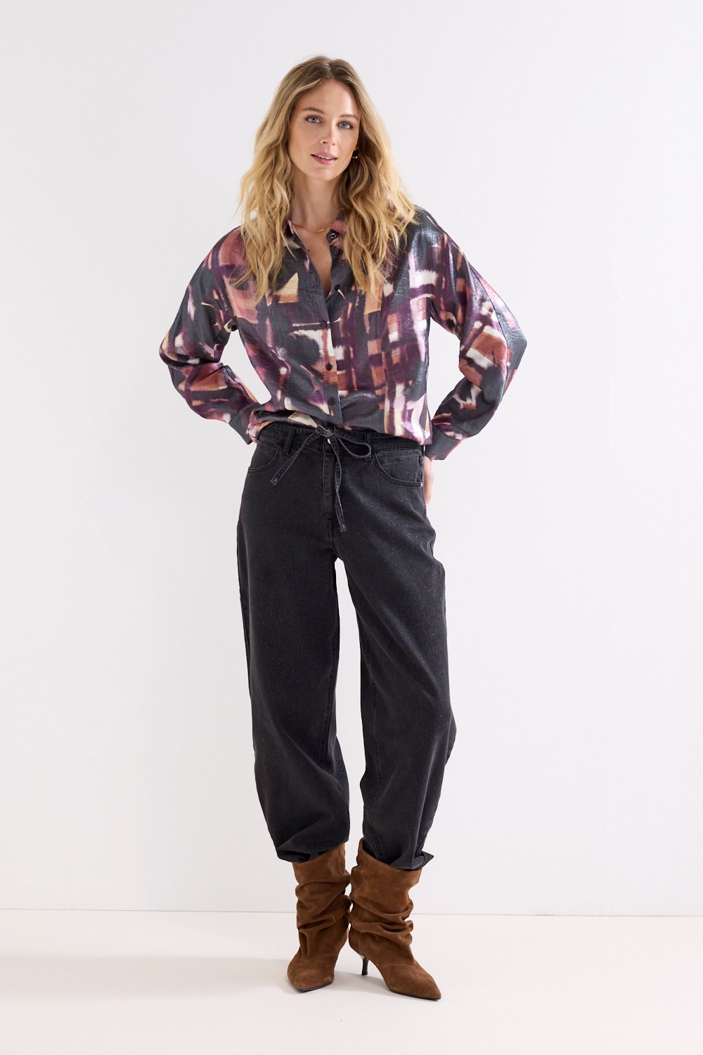Blouse Floral Checks