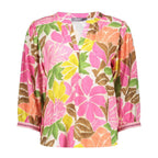 V-hals Top Botanische Print