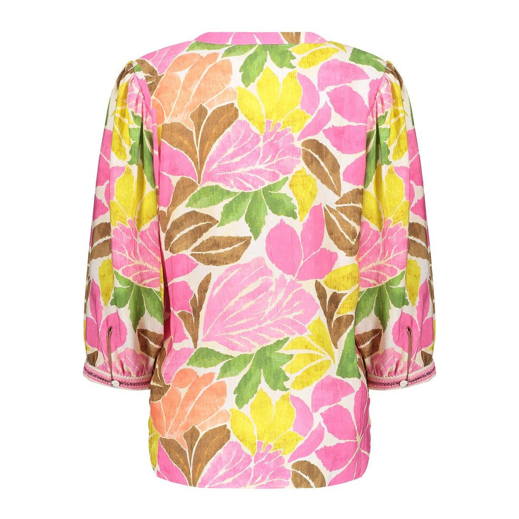 V-hals Top Botanische Print