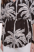 Blouse met Bladprint