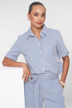 Blouse met Streepdessin