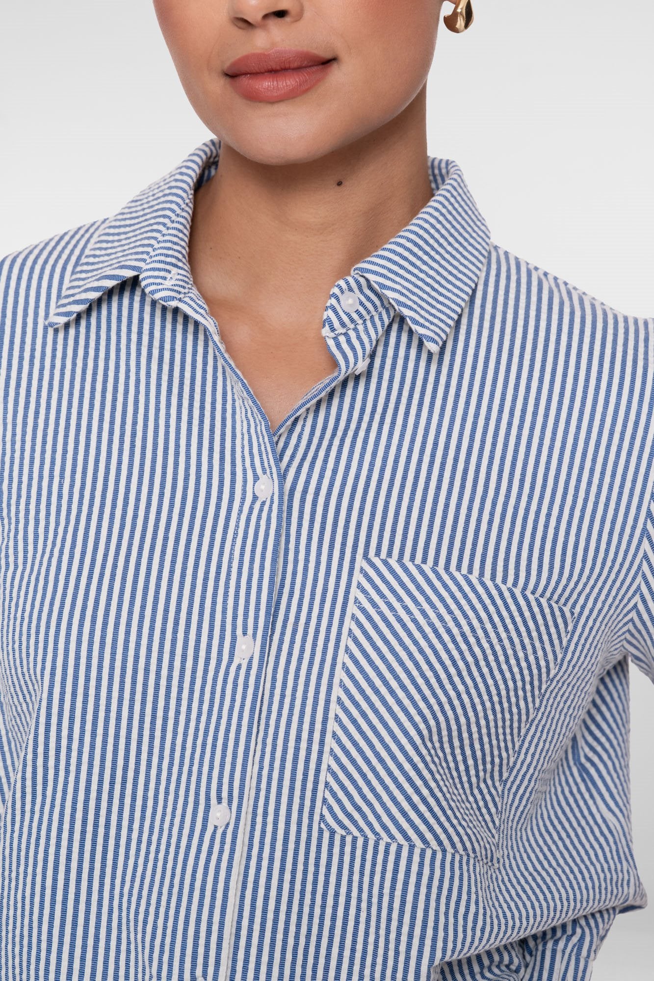 Blouse met Streepdessin