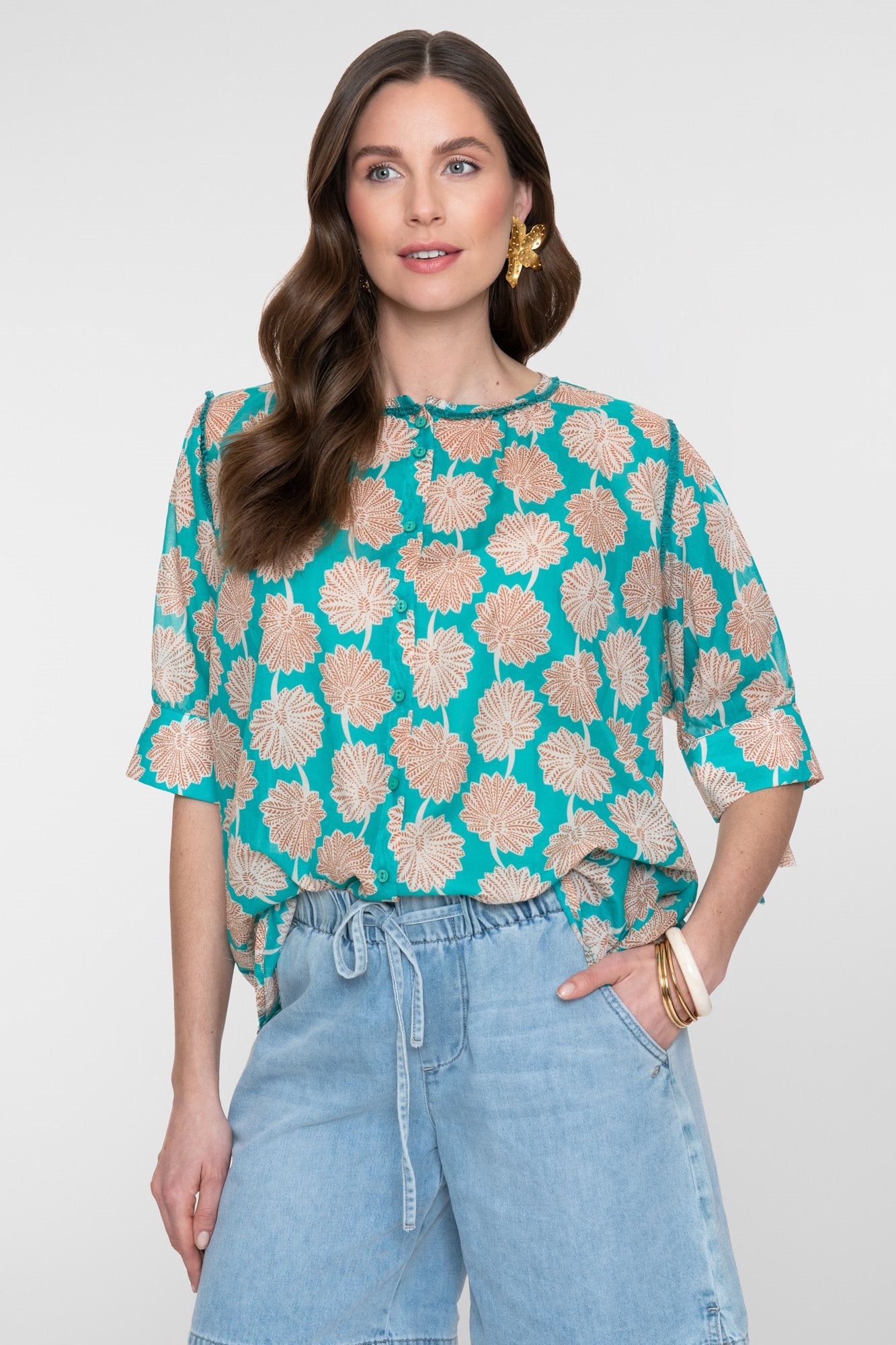 Blouse met Strikdetail