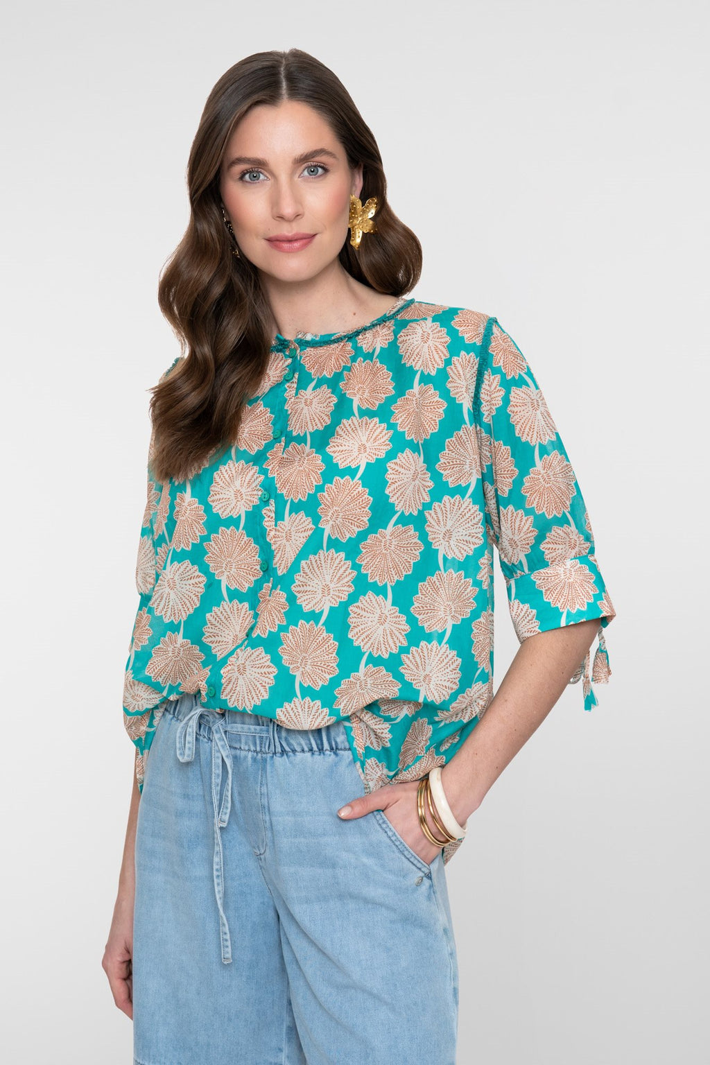 Blouse met Strikdetail