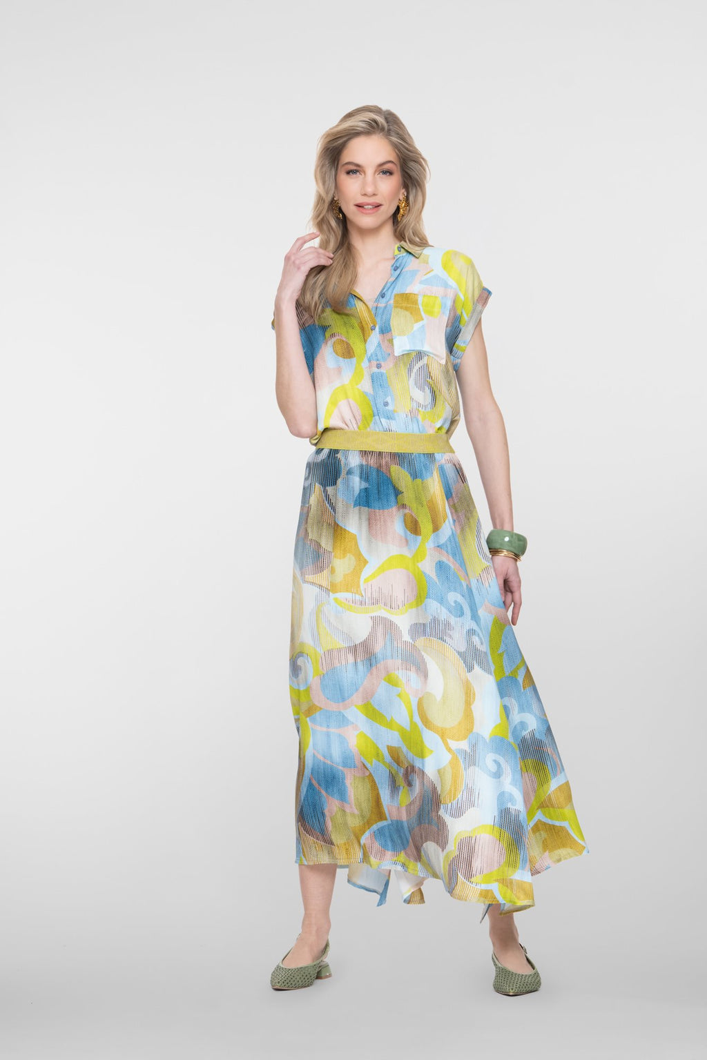 Blouse met Abstracte Print