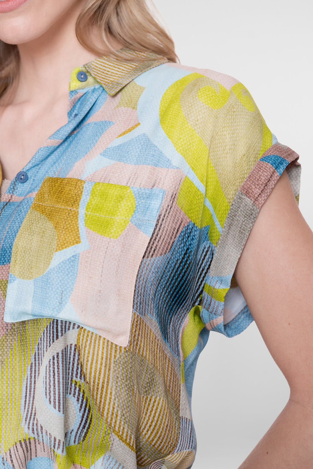 Blouse met Abstracte Print