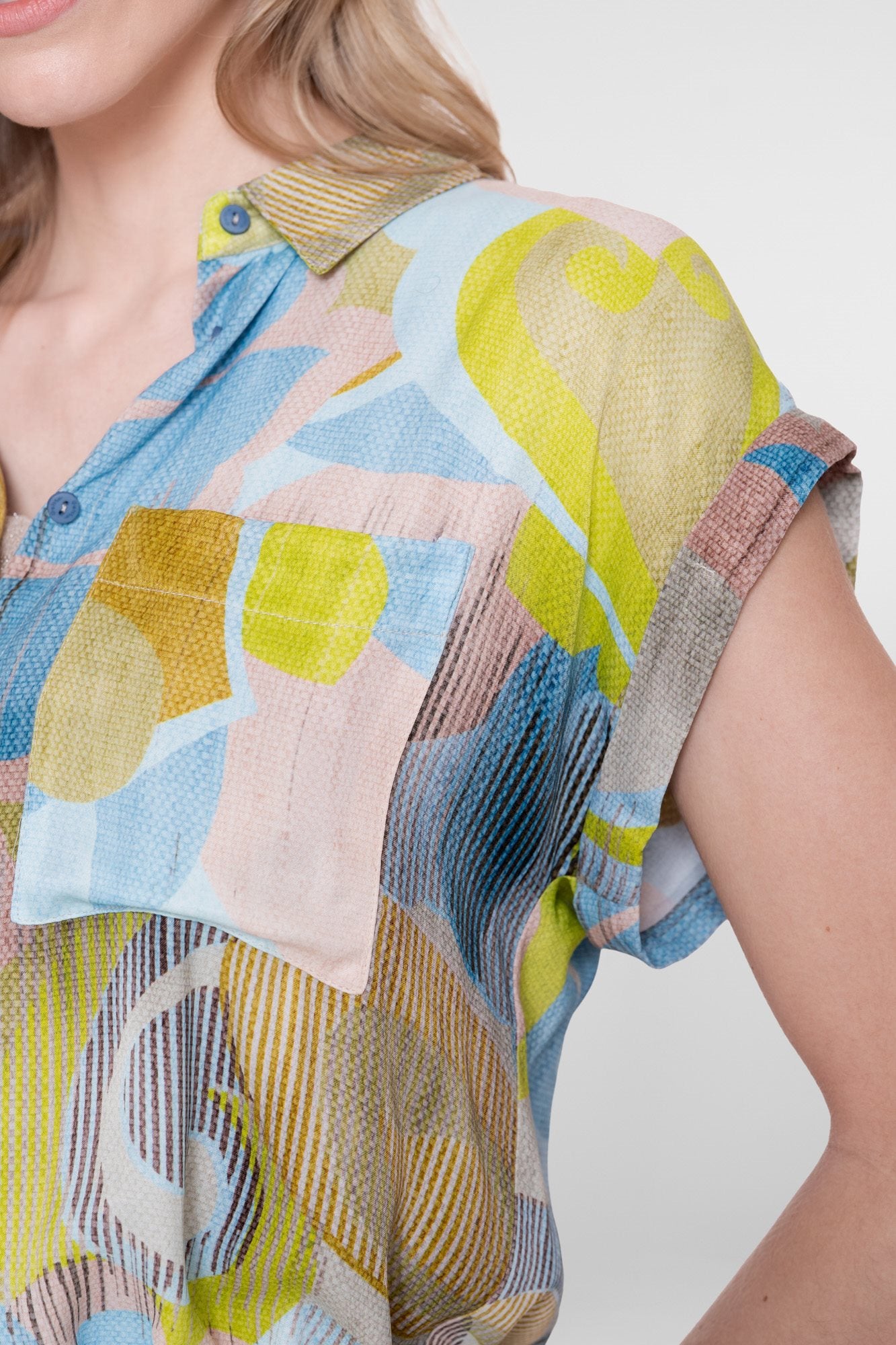 Blouse met Abstracte Print