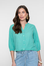 Blouse met V-hals