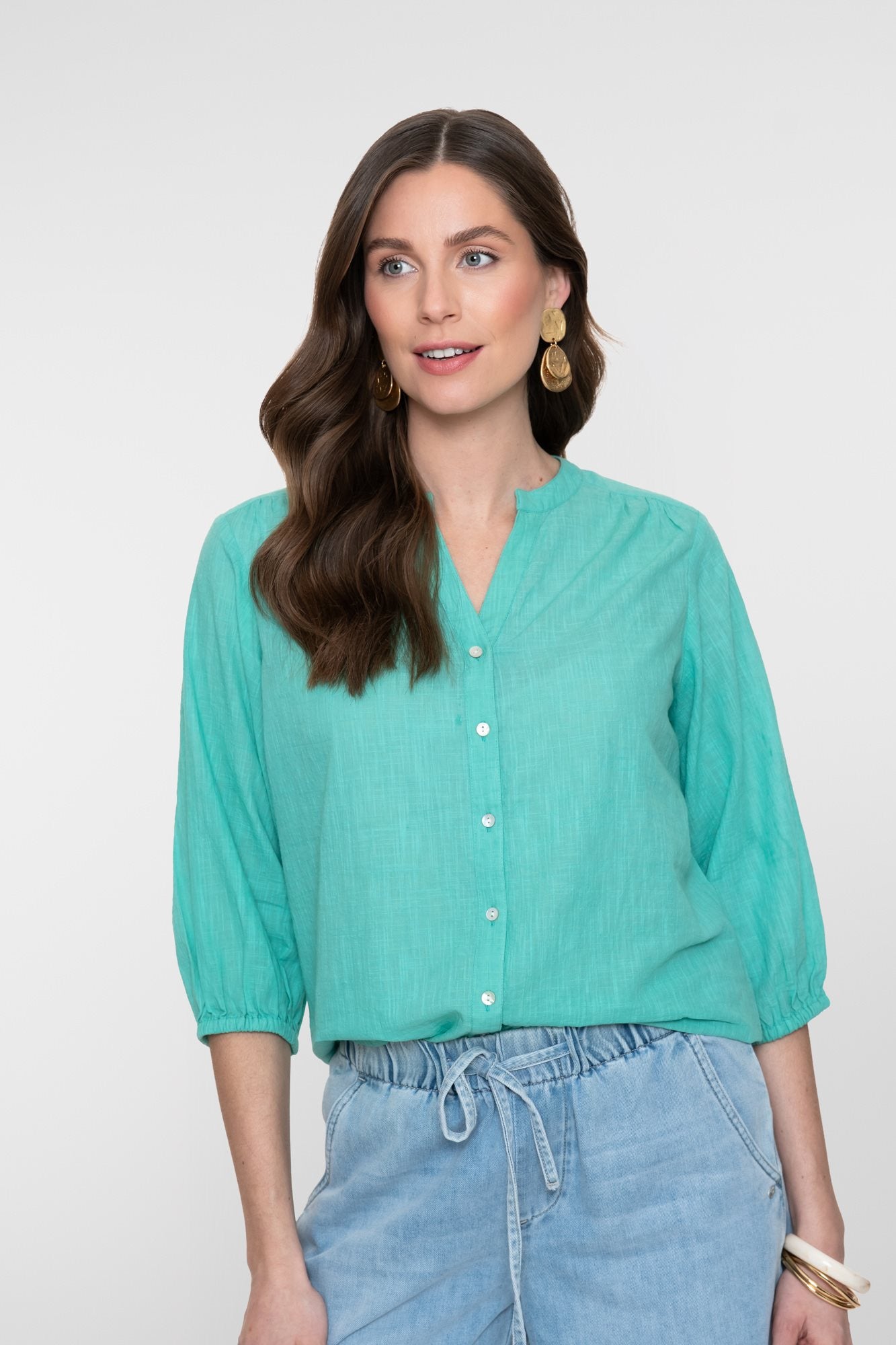 Blouse met V-hals
