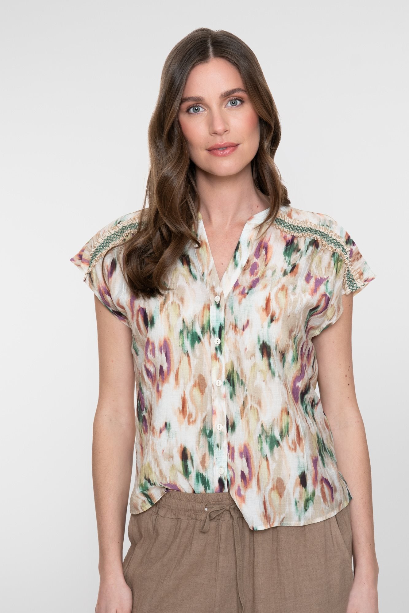 Blouse met Artistieke Print