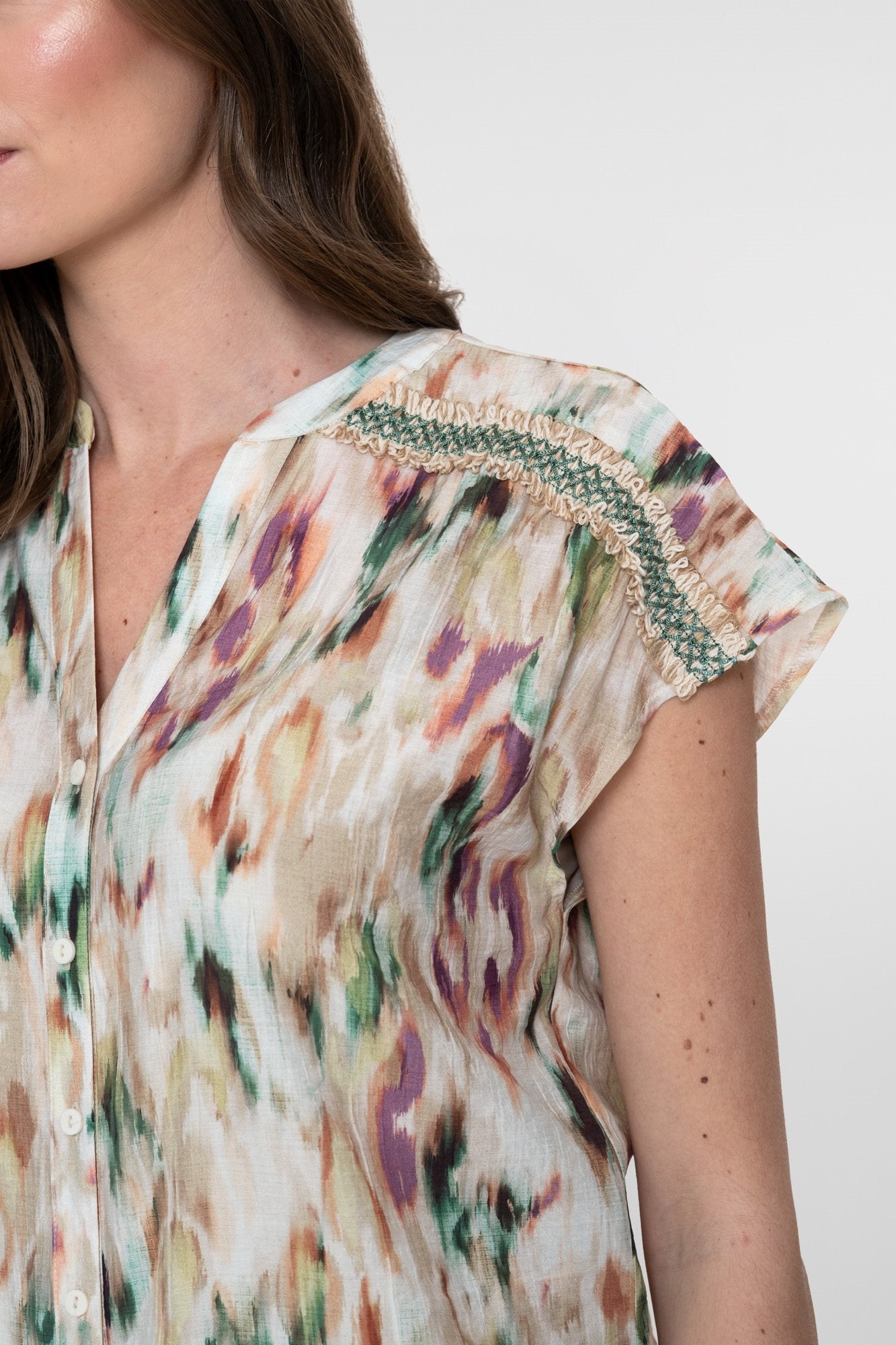 Blouse met Artistieke Print