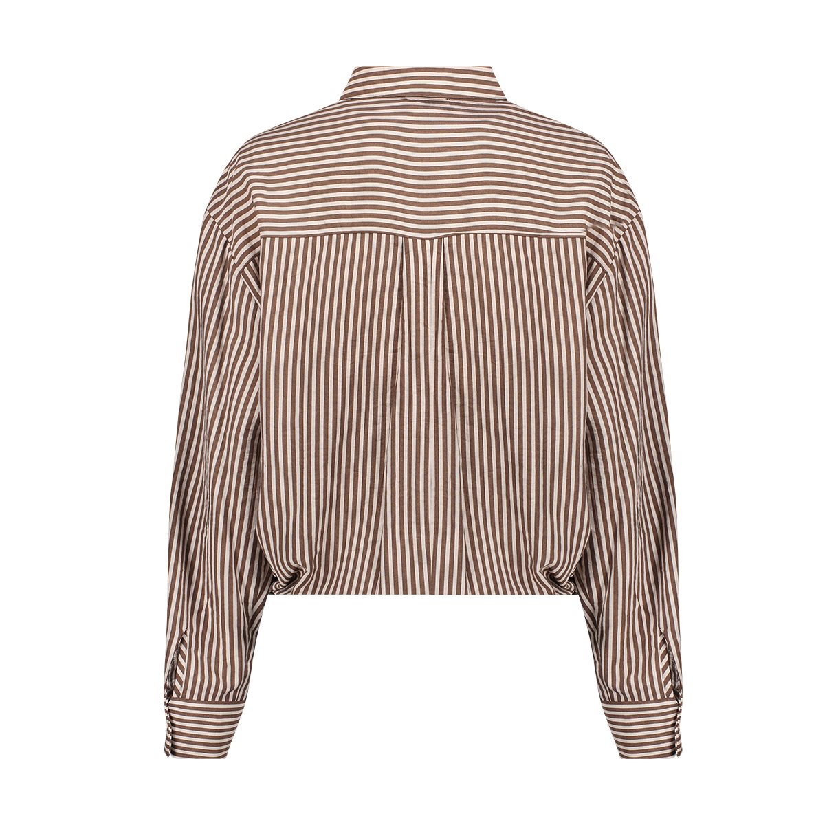 Gestreepte Blouse Strikdetail