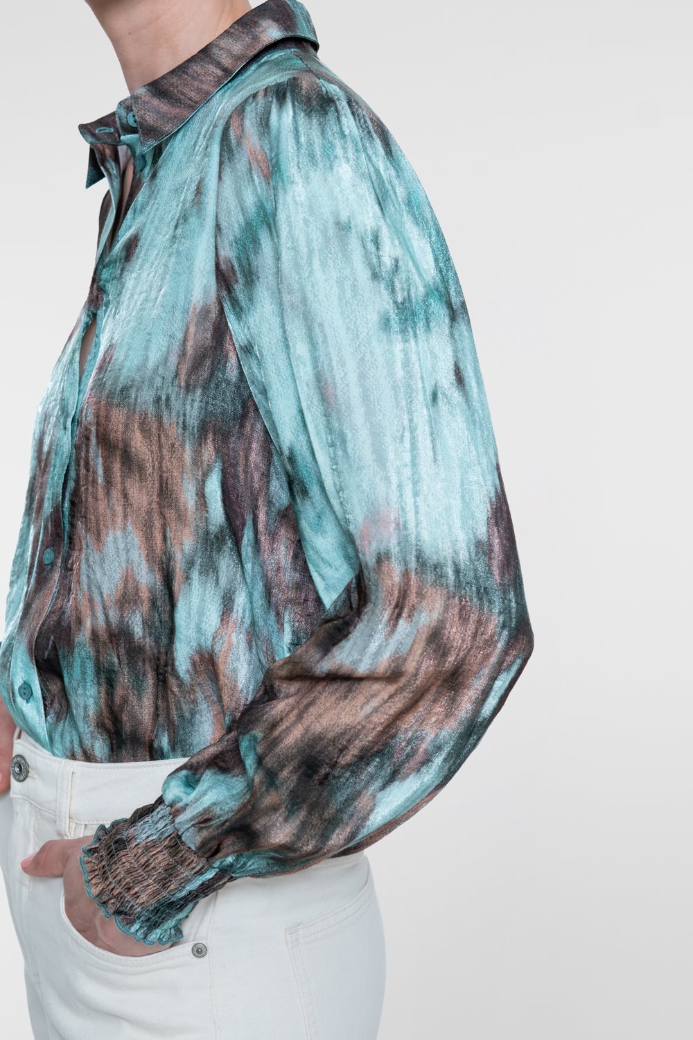 Blouse met Aquarelprint