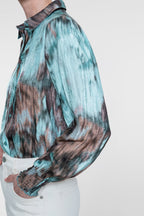 Blouse met Aquarelprint