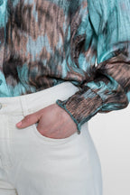Blouse met Aquarelprint
