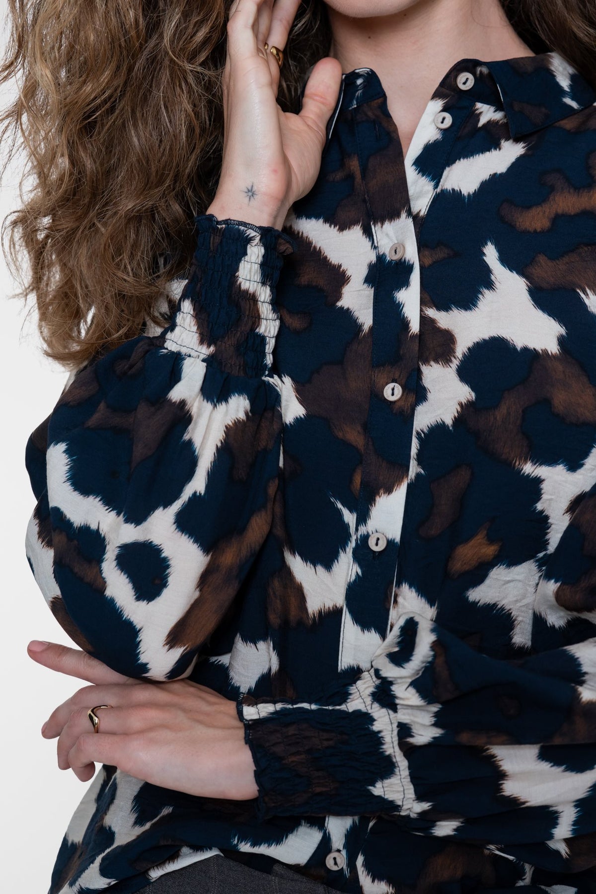 Blouse met Abstracte Print