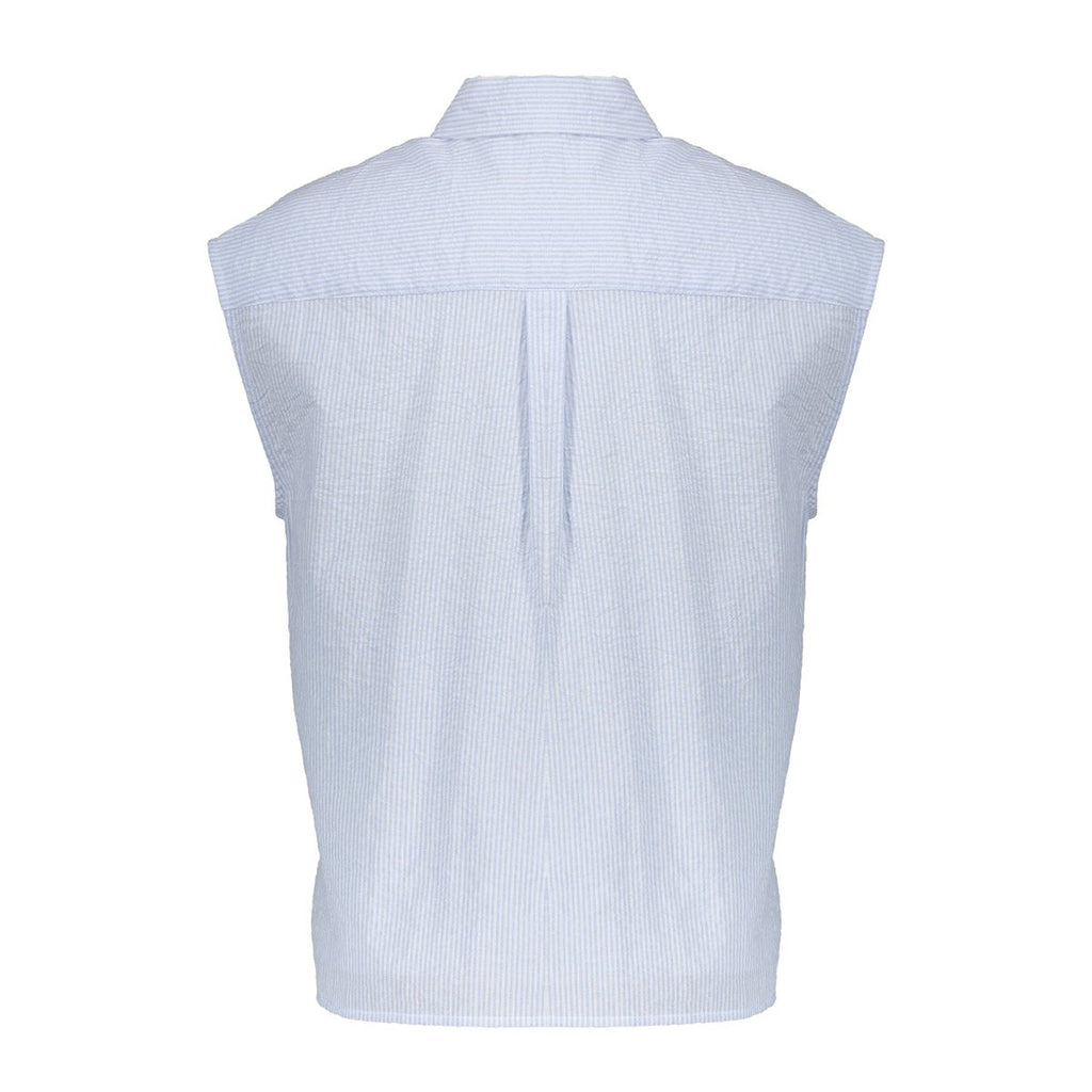 Mouwloze Blouse Krijtstreep