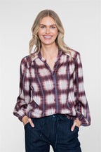 Geruite Blouse met Lurex