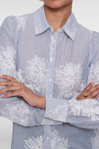 Blouse met Geborduurde Bloemen