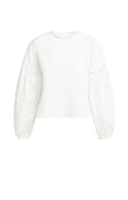 Blouse met Geborduurde Mouwen