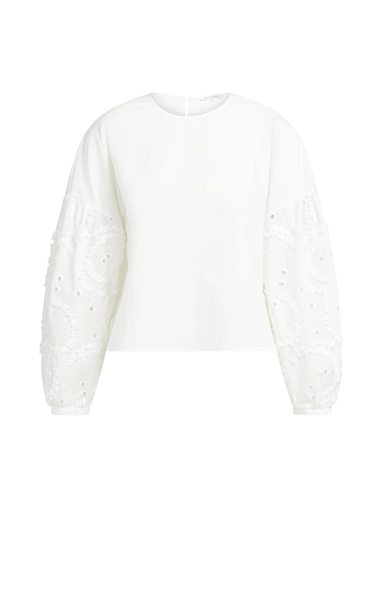 Blouse met Geborduurde Mouwen