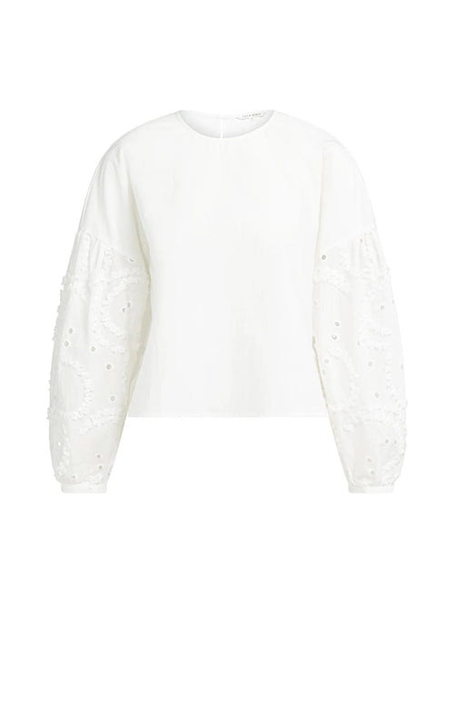 Blouse met Geborduurde Mouwen
