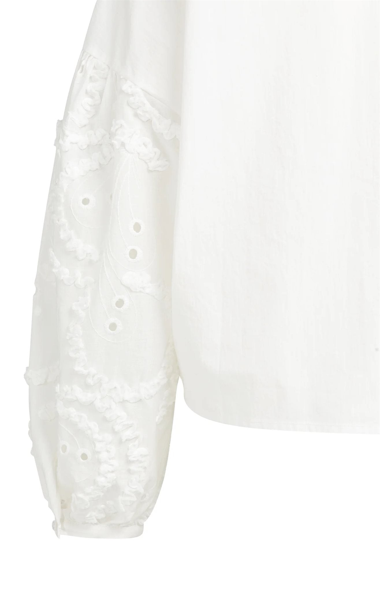 Blouse met Geborduurde Mouwen