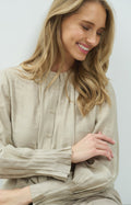 Blouse met Geplooide Kraag