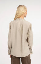 Blouse met Geplooide Kraag